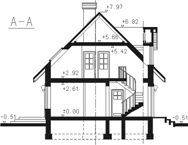 Фасад дома EEF-9446-79 Фасад дома EEF-9446-79